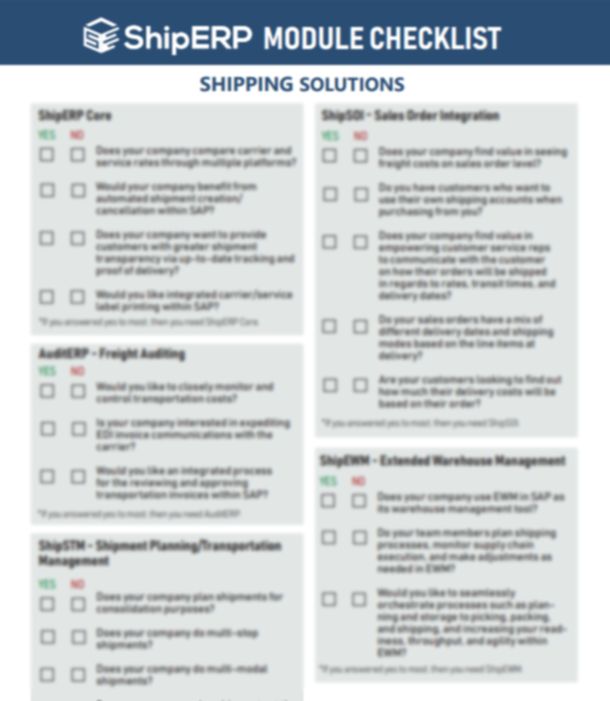 Shipping Solutions Checklist preview